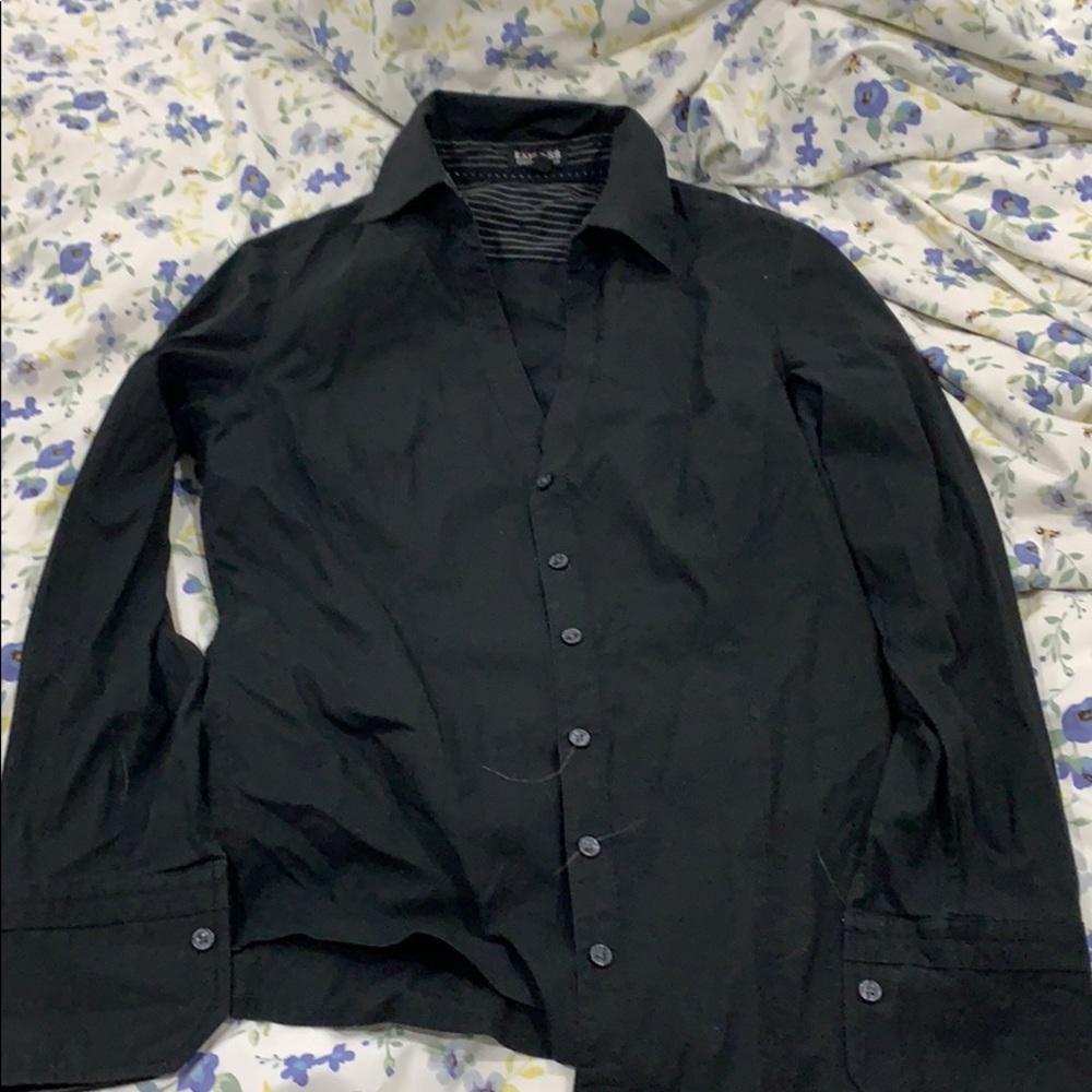 Black button down